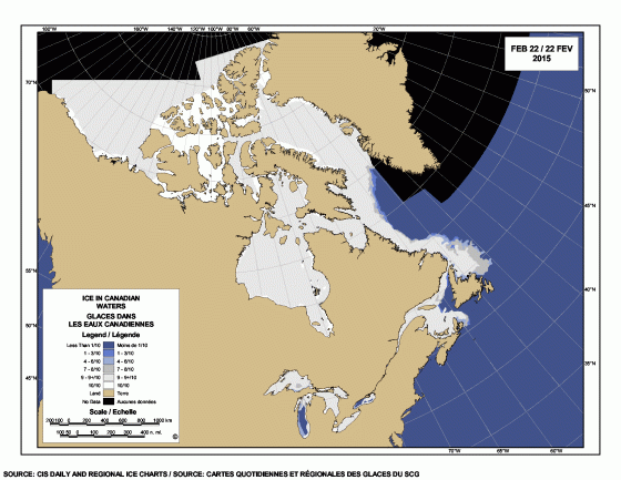 Sea ice Canada 2015 Feb 22_CIS